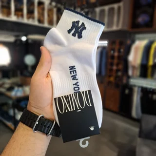 جوراب مچی اسپرت طرح نیویورک یانکیز NY - رنگ‌بندی سفید و مشکی