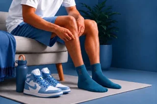 On Running Logo Ankle Athletic Socks | Ocean Petrol Blue